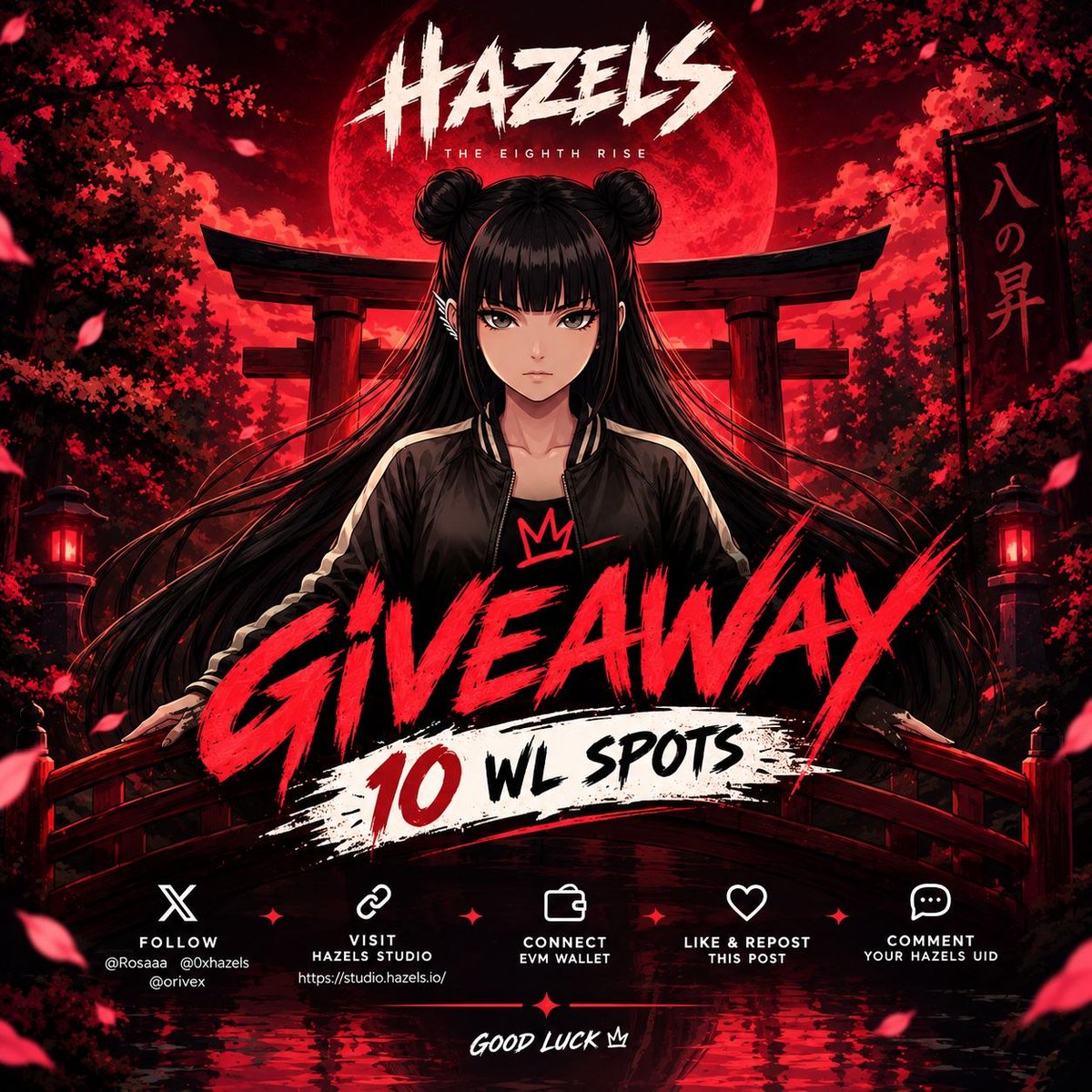 Orivex's tweet photo. 💥 10 Hazels WL Giveaway 🎁

Want a spot for Hazels 5555 NFT collection?

How to enter 👇

→ Sign in to Hazels Studio with X
→ Connect your EVM wallet
→ Follow @Rosaaa , @0xhazels , @Orivex 
→ Like & repost this post
→ Comment your Hazels UID

🔗 https://t.co/LYv7oHcVgF

🎁 10 WL spots
⏳ Winners in 48h

Good luck 🫡💙