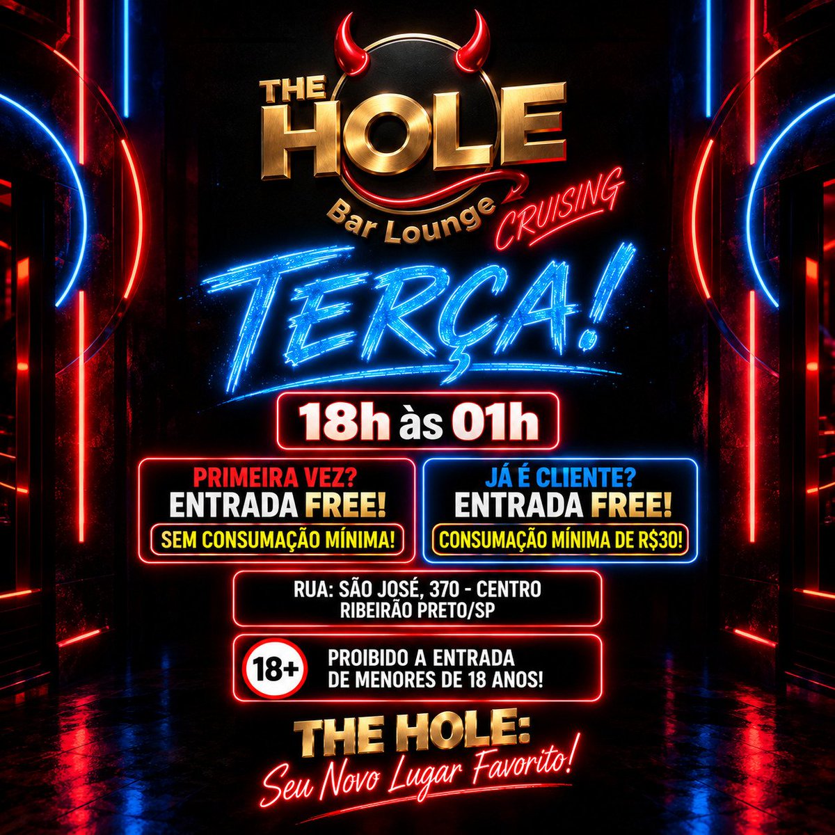 the_hole_rp's tweet photo. Começar a semana bem e no estilo The Hole, faz toda a diferença! Vem! 😉

Obs: EXCLUSIVO para público gay masculino.

Proibido a Entrada de Menores de 18 Anos! 🔞

#theholerp #barlounge #bargay #barcruising #ribeiraopreto https://t.co/u4JTrM5ecP