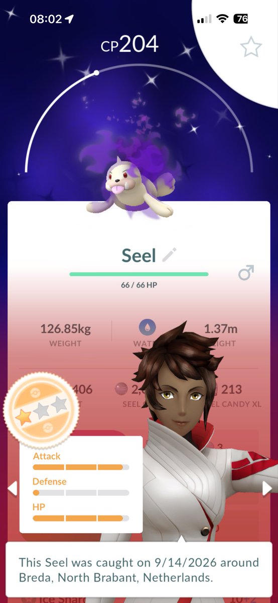 LukeGoatMutter's tweet photo. After yesterday’s luck I managed to get my self another Shadow Shiny today!! ✨💜 I managed to get myself back to back to back days catching a Shadow Shiny in a row!! Super happy with the Amaura 🦕 https://t.co/2Ks2VREe0I