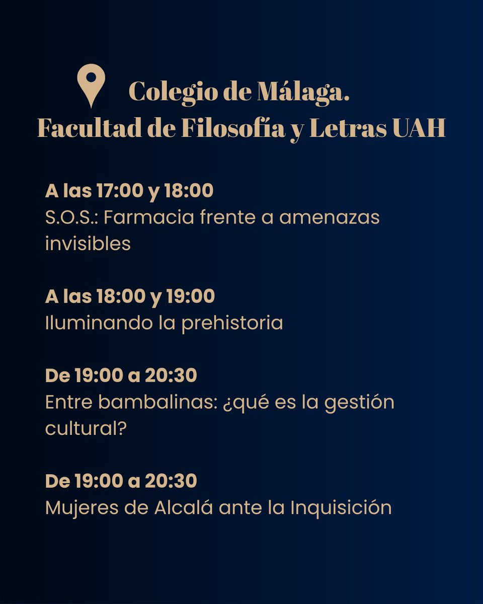 otcUAH's tweet photo. 🌙¡Ya están abiertas las inscripciones para la Noche Europea de los Investigadores e Investigadoras!
 
Por si aún no te has decidido, te traemos el programa con todas las actividades de la noche. ¿Te vas a perder el evento del mes? https://t.co/tTWwRITVhC