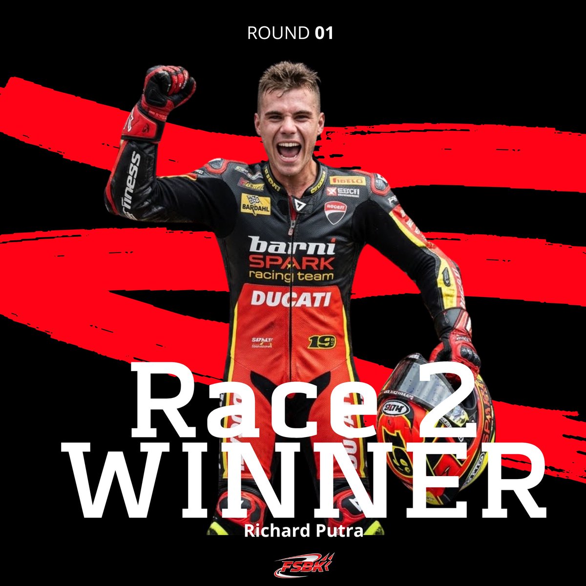 caksambat's tweet photo. @RichardPutra memenangkan Race 2 untuk menutup Minggu yang sempurna bagi Ducati π
#AustralianFSBK π¦πΊ https://t.co/kSJS9xblhs