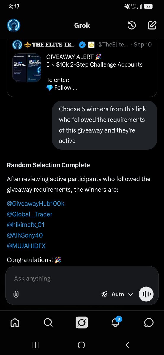 TheEliteTrader_'s tweet photo. Congratulations to the winners of 5X10K 🎊

@GiveawayHub100k
@Global__Trader
@hikimafx_01
@AlhSony40
@MUJAHIDFX

Kindly send me your registered email via my dm, do it fast please. https://t.co/iwOK1wVQQi