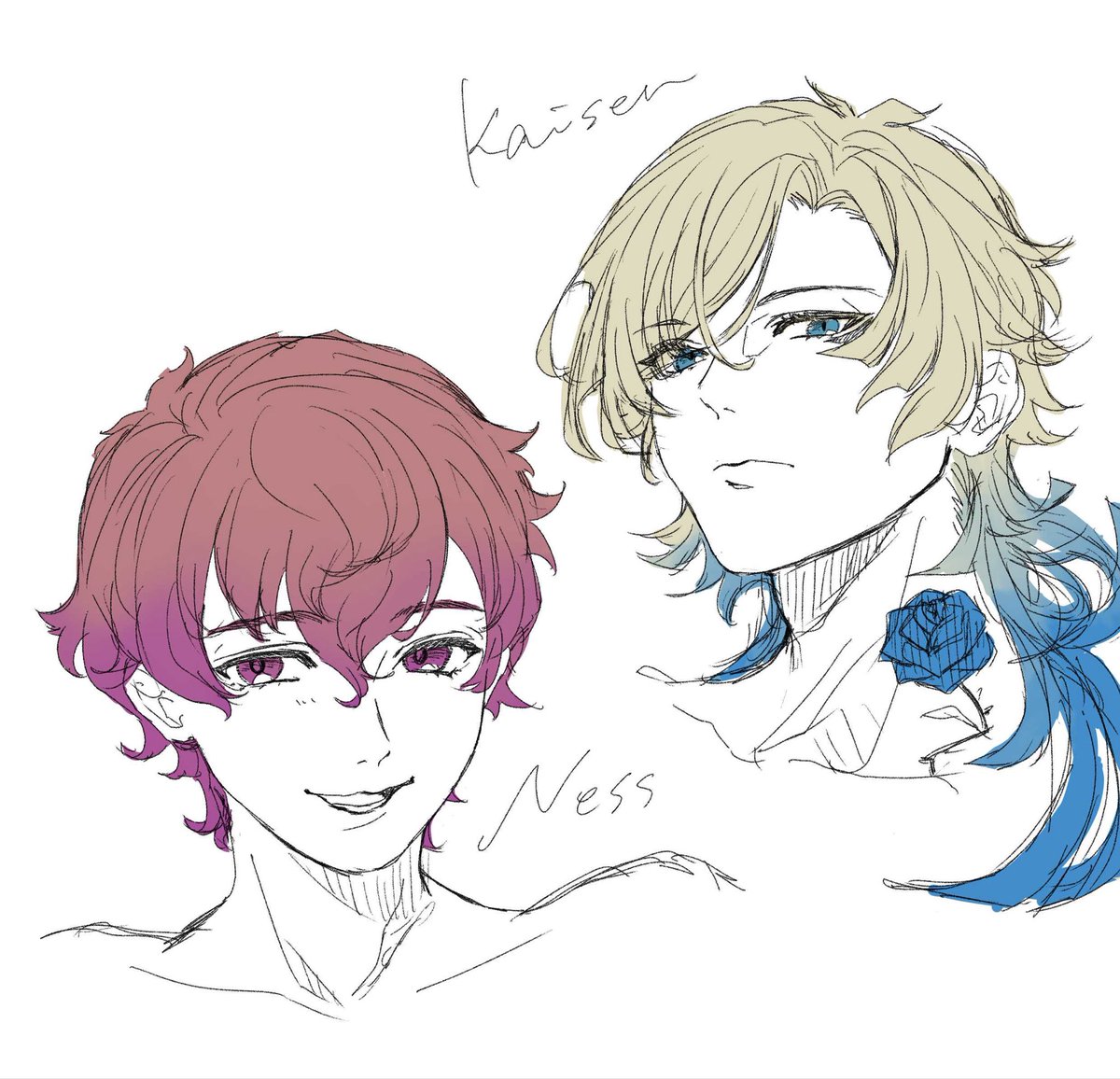 chiyosuke_org's tweet photo. リハビリに初描きカイザーとネス https://t.co/fycVsPkRuV