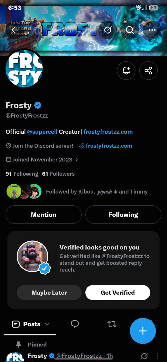 neeraj6h's tweet photo. @FrostyFrostzz All tasks done
Hope i win this time.
Fav. Emote - king laughing
@FrostyFrostzz https://t.co/GpOMn5M0Lu