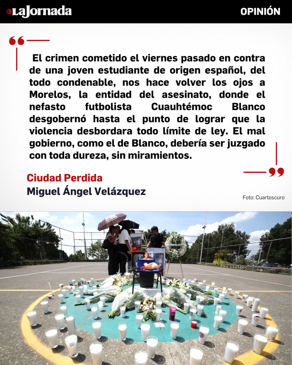 lajornadaonline's tweet photo. #CiudadPerdida, columna de Miguel Ángel Velázquez
En la entrega de ayer comentábamos con usted el peligroso y creciente problema que significa hoy mantener a las fuerzas policiacas estatales y municipales ceñidas a sus tareas de seguridad con salarios de hambre que los mantienen, teóricamente, cuando menos, como un recurso siempre listo a proceder a favor del crimen organizado.
Enderezar el rumbo, de pronto parece una tarea imposible de lograr, sobre todo cuando se invierten todos los recursos, los económicos y los humanos, y los resultados parecen nulos.
Si le echamos un vistazo a los números atados a la seguridad ciudadana, bien podríamos decir que no se ha puesto, en Morelos, la atención que urge, aunque los datos gritaran por ayuda.
Más información en: https://t.co/vcHotdY8Jp