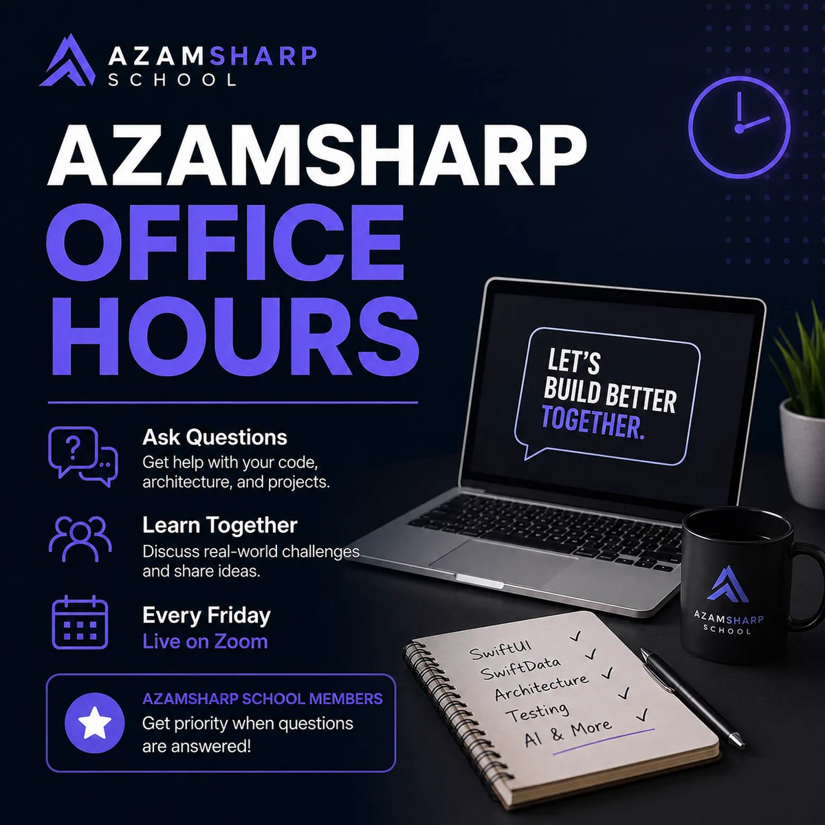 Mark your calendars! 

AzamSharp Office Hours on 09/18/2026 
https://luma.com/vukrihkz

#iosdev #swiftui 