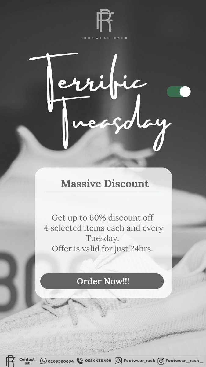 footwear_rack's tweet photo. TERRIFIC TUESDAY IS HERE ‼️‼️‼️‼️‼️ https://t.co/CTfNQGpVt5