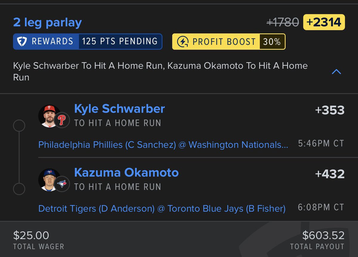 DrRobinBets2025's tweet photo. ๐ฅ DOUBLE DINGER TUESDAYS ๐ฅ
Back with a 2-leg HR parlay ๐ฃโพ๏ธ
๐ฐ $25 โ $600
๐ Using the FanDuel Boost
Letโs find TWO dingers and cash this thing! ๐ฟ๐ฐ
#MLB #MLBBets #HRParlay #DrRobinBets https://t.co/FKe6FQPP5D