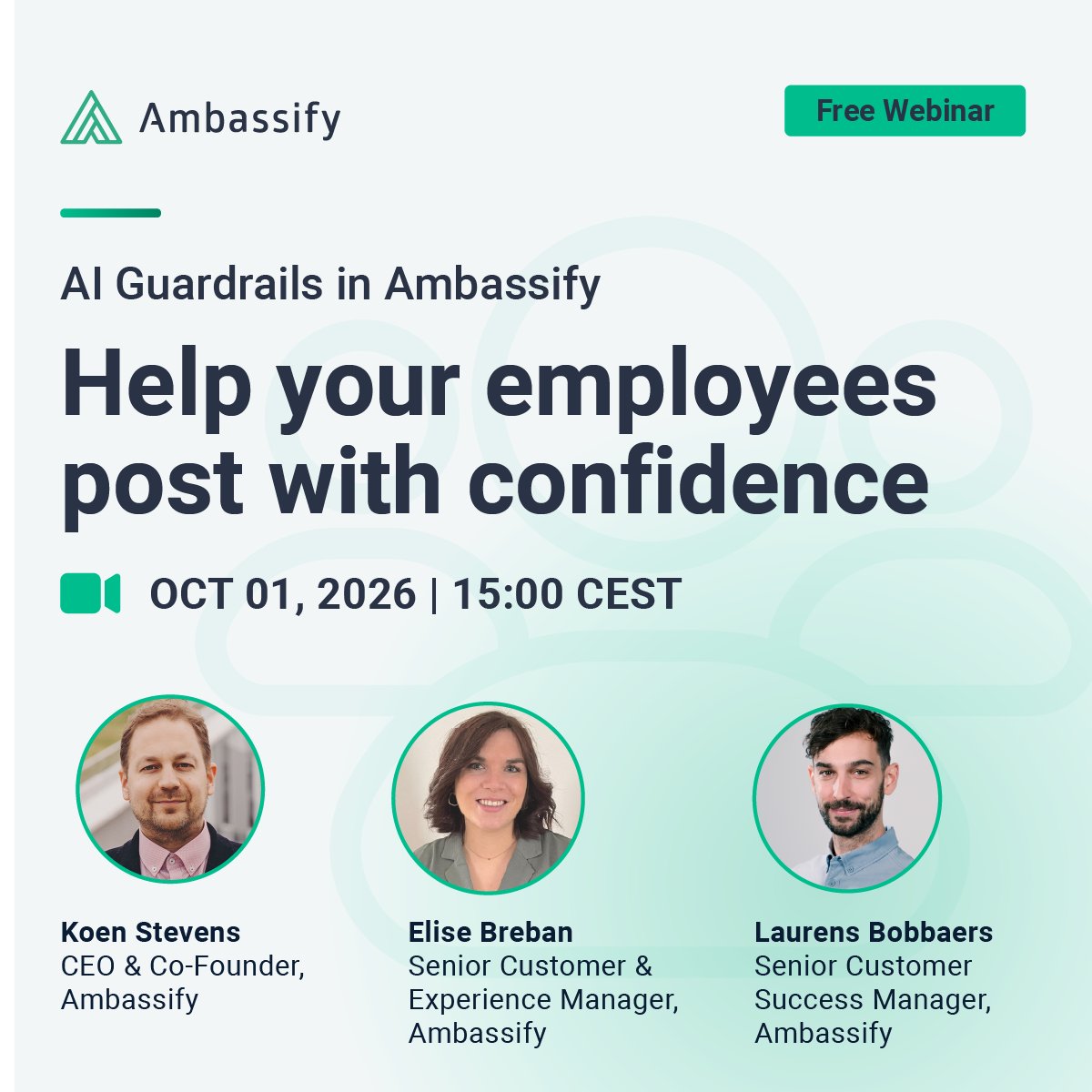 E_KON's tweet photo. Turn employee uncertainty into confident advocacy. Join our Oct 1 webinar for practical tips, a sneak peek at AI guardrails, and live Q&amp;A. Secure your spot now! 🚀 

👉 Register for the session and save your spot! https://t.co/CeRwXnxH28 #EmployeeAdvocacy https://t.co/lmBvzur3gS