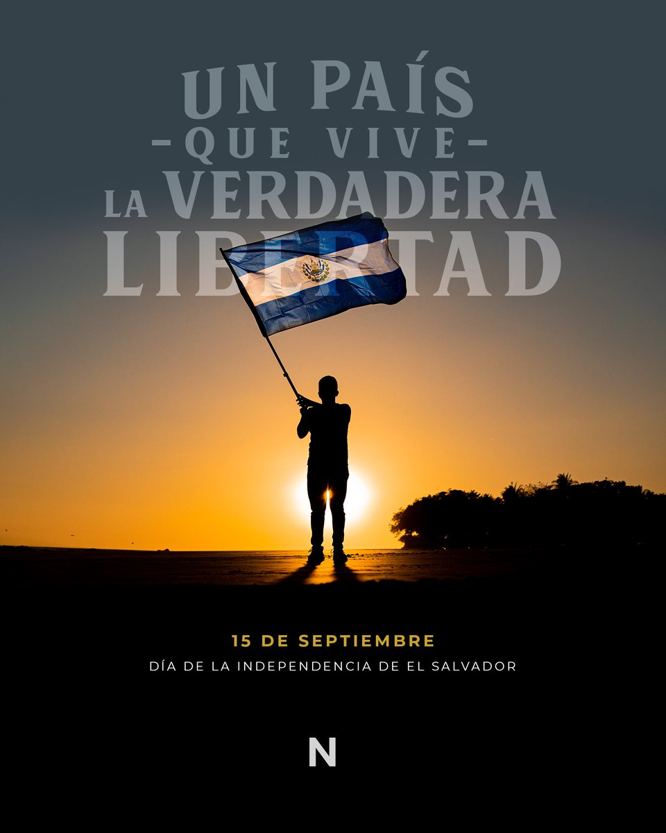 nuevasideas's tweet photo. Hoy celebramos la libertad que nos une y el orgullo de ser salvadoreños. 🇸🇻

Este 15 de septiembre honramos nuestra historia y miramos hacia adelante con esperanza por el país que seguimos construyendo. 🙌🏻 https://t.co/6cE2VMr3N9