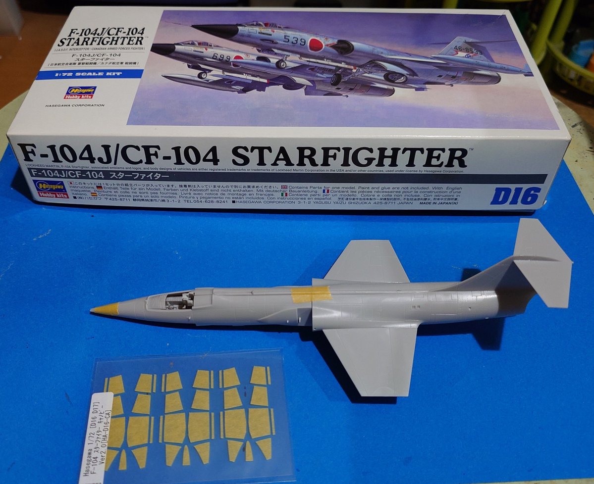 pipocyun's tweet photo. ＃積みプラ崩し大会2026夏　＃開始
今回はハセガワのF-104を制作を始めました。9月も残り少ないですが、月内に完成出来るよう頑張って行きます。 https://t.co/QAKYuRAYQA