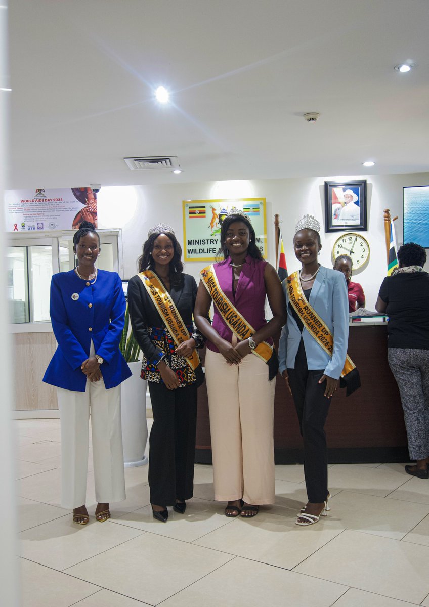 misstourismUga's tweet photo. Earlier today, the Miss Tourism Uganda queens paid a courtesy visit to the Ministry of Tourism, Wildlife and Antiquities, a moment to appreciate the Ministry for its continued support, guidance and commitment to nurturing tourism ambassadors who proudly carry Uganda’s story to the world.

Tourism is more than destinations, it is our people, our culture, our heritage and the stories we tell. With strong partnerships between the Ministry and Miss Tourism Uganda, we continue empowering young people to become passionate ambassadors for the Pearl of Africa.

Thank you, Ministry of Tourism, Wildlife and Antiquities, for believing in the vision and consistently supporting the Miss Tourism Uganda journey. Together, we continue to #ExploreUganda and showcase the beauty of our nation. 

@MTWAUganda @ExploreUganda @umar_mu @KandiEunice @OlivielOfficial @zakialucky11 @MariaMutagamba @MilfatOfficial @KajumbaGor16271 @harriet73299 

#MissTourismUganda2026 #ExploreUganda