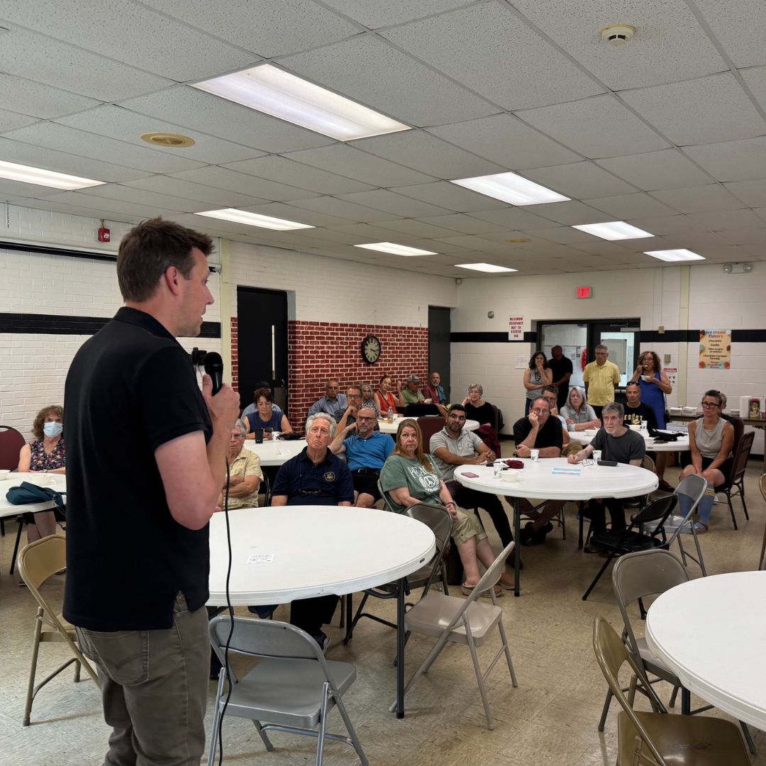 JoshRileyUE's tweet photo. Thank you so much to the Marbletown and Rosendale Democrats! It was great to see a packed room, catch up with old friends, and meet plenty of new ones. Thanks to everyone who came out! https://t.co/xZY60dxXO4