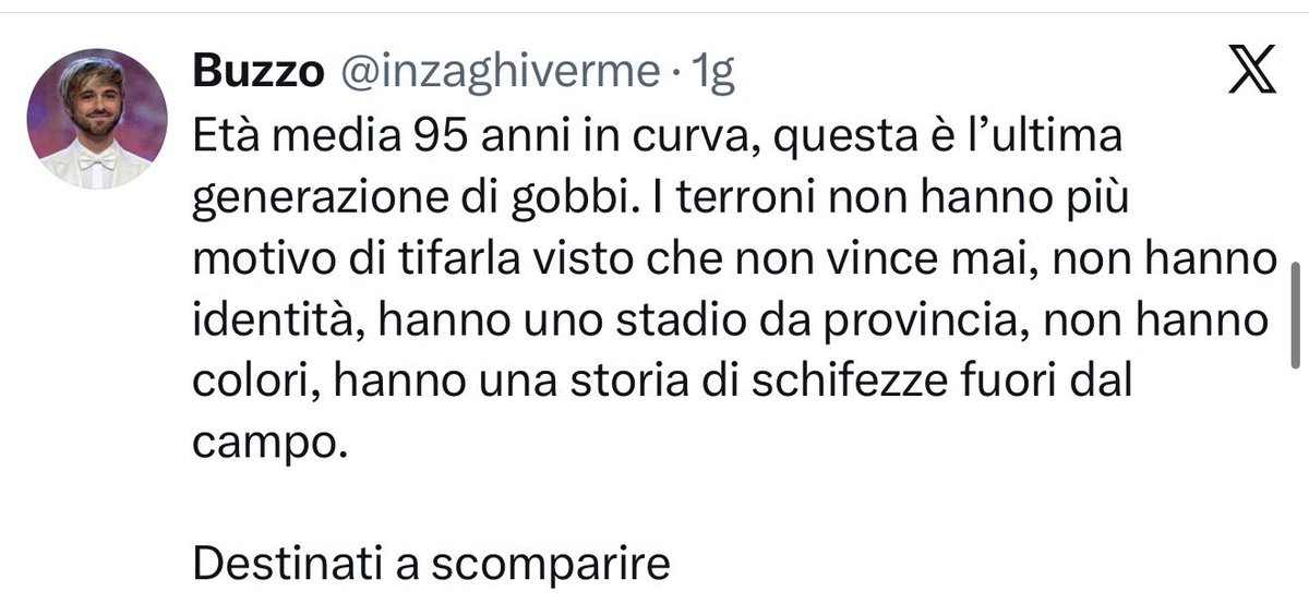 Salvo_Quattro's tweet photo. “Destinati a scomparire”

Prendiamo una rumba dallo Scansuolo e facciamo comunque 200k spect in più di loro che vincono la 4875esima partita con 5 gol https://t.co/LLLGzJwMuk