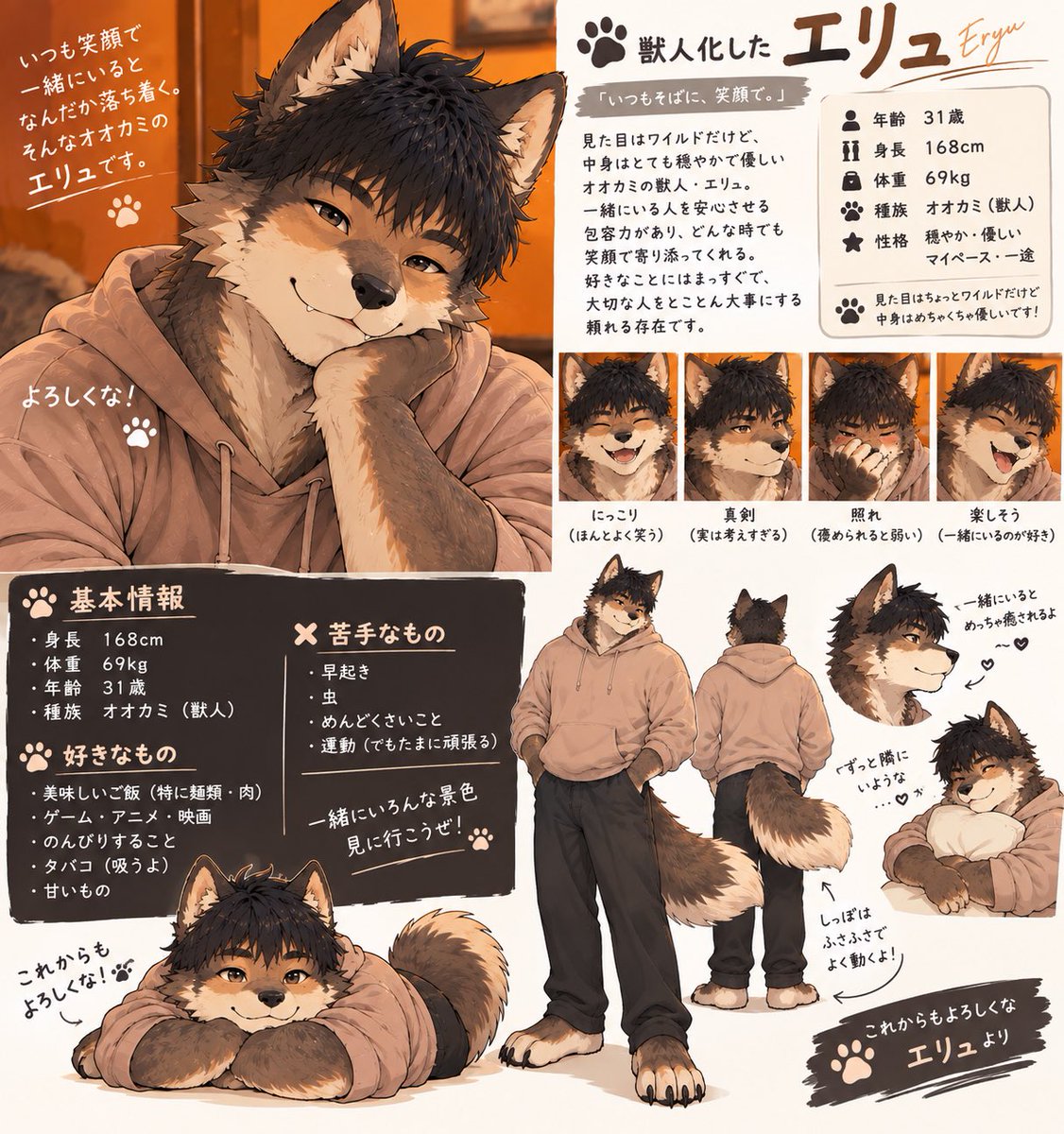 kaminomin's tweet photo. 獣人化してみた
紹介文合っていてびっくり https://t.co/dKk94Xubkm
