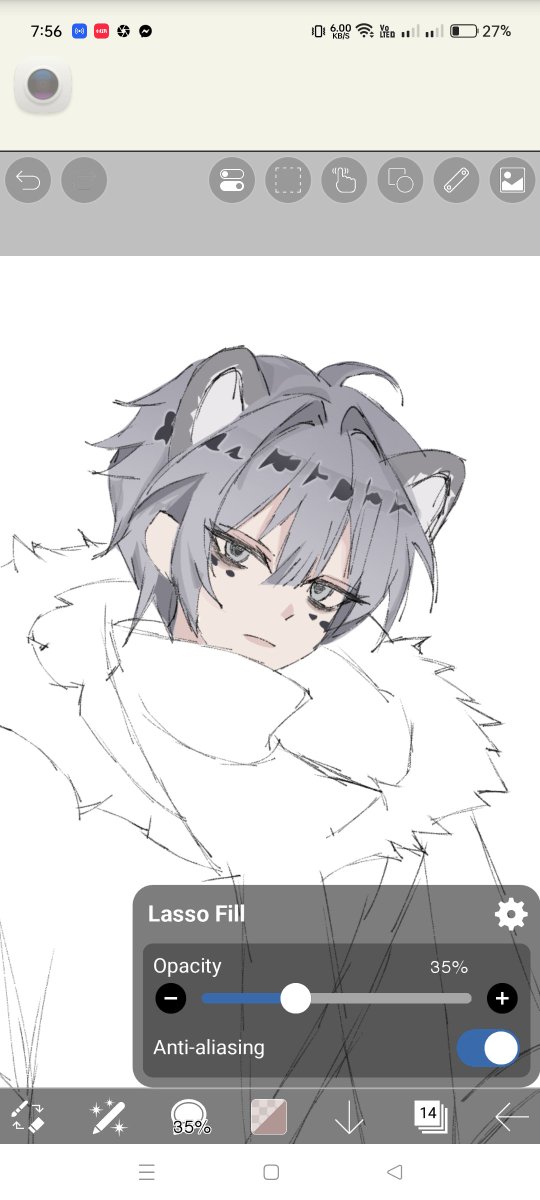 AzraelIsHigh's tweet photo. Snow Leopard Adoptable Wip.

#adoptable #leopard #art https://t.co/xJa6FYHpFN