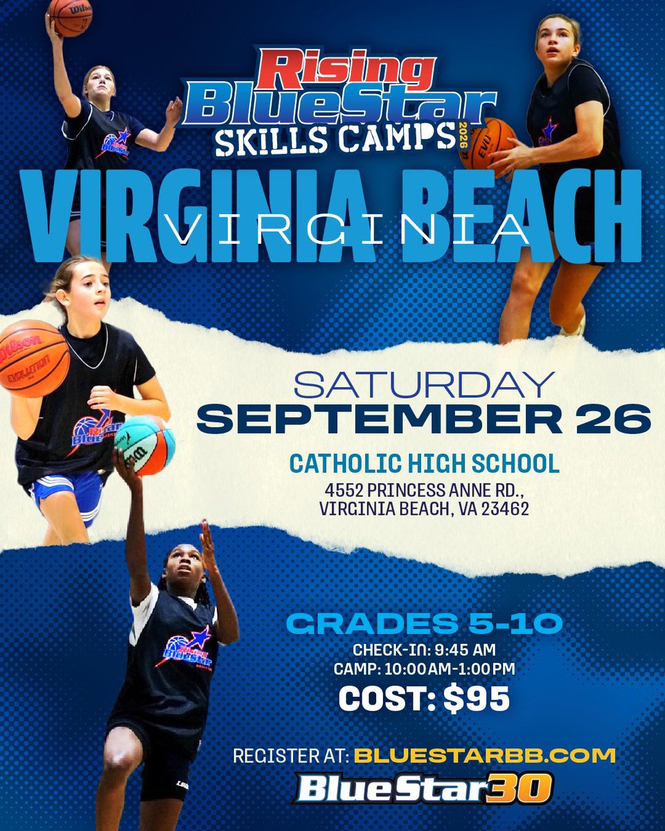 risingbluestar1's tweet photo. 2 weeks away from our yearly trip to…

🏖️ Virginia Beach

📅 Saturday, September 26

📍 @CatholicWb 

🔗 https://t.co/86klkCFuEw

Always an elite group in the building, see you at the beach! @travisponton @BlueStar30s @BWSLGirlsAAU @YKSbasketball https://t.co/SCmscIySZ0
