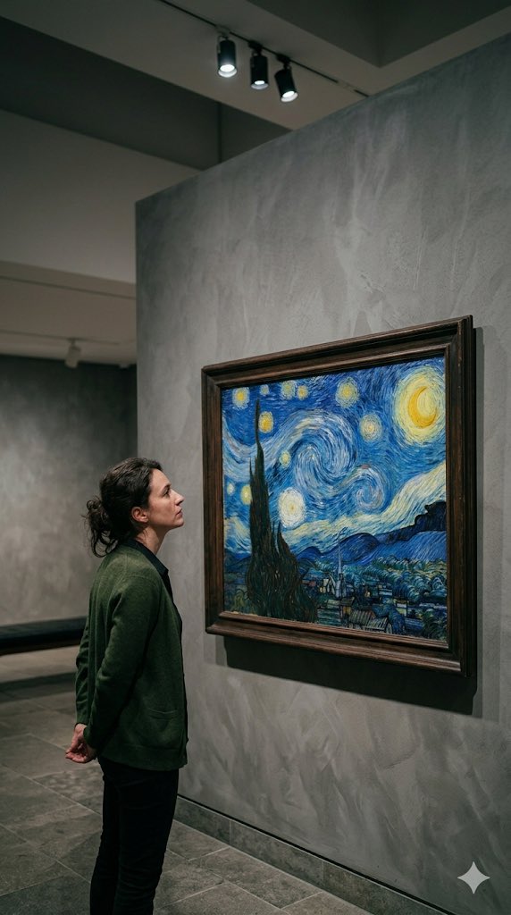 canvasnooto's tweet photo. 🎨兼丸昌也の気になるアート🎨
星月夜（ゴッホ）

空が荒れてるんやない。

心が、そのまま出てる。

美しさって
安定ちゃうねん。

#ゴッホ #ポスト印象派 #兼丸昌也 https://t.co/eQ4IcUGqcP
