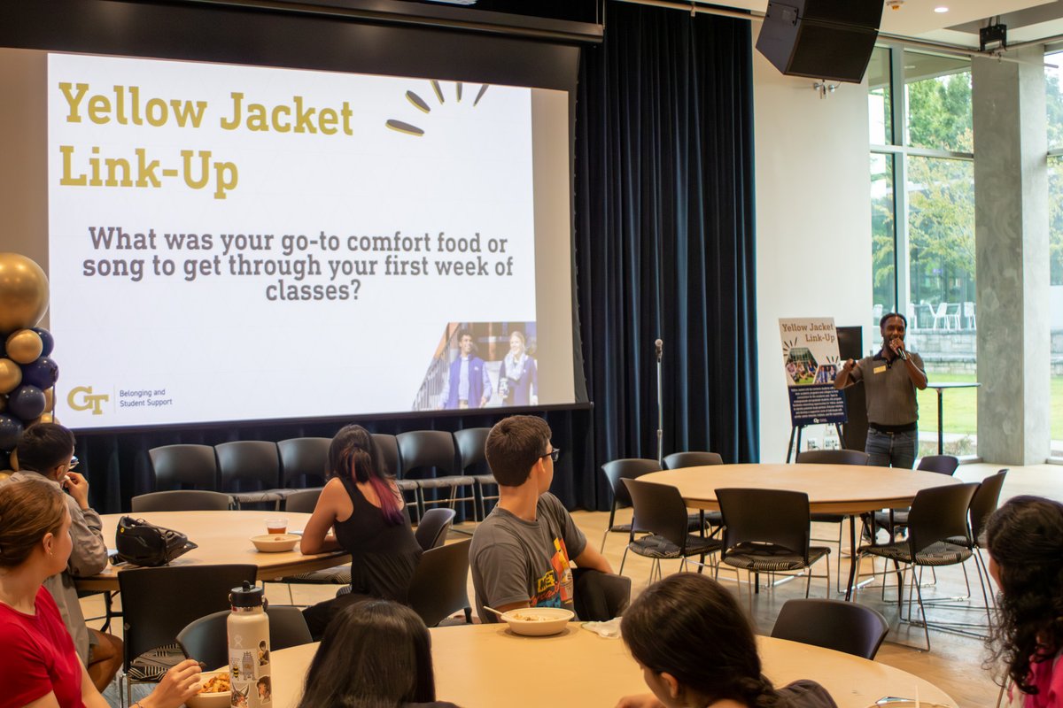 GTliberalarts's tweet photo. The Yellow Jacket Link-Up was a success! This event provided students find their community by connecting with peers who share similar academic interests and experiences to make the academic year even stronger. https://t.co/5fQRjLzuYk