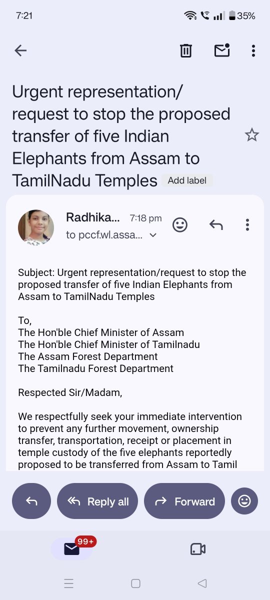 RadhikaBarman5's tweet photo. 5 elephants are being transferred from Assam to temple captivity in Tamil Nadu

Please act now to stop further movement and protect their welfare.

Sign @ https://t.co/7m48otFO4W

Send Email @ https://t.co/HNYVqjojKu

#SayNoToTempleElephants 
#SaveFiveAssamElephants https://t.co/a7RruVQgCb