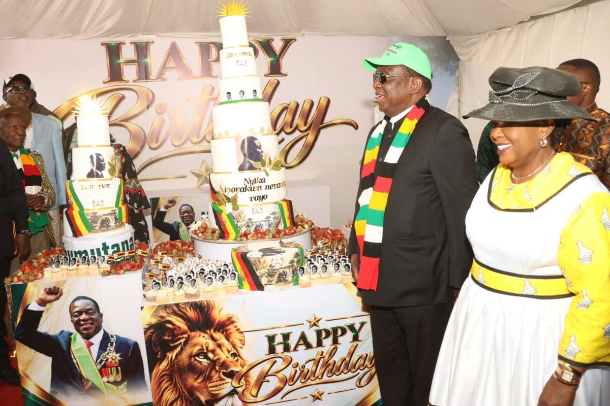 ZimFirstLady's tweet photo. Happy birthday to my beloved husband, my love, President Dr Emmerson Mnangagwa. May the Almighty continue to bless you with wisdom, strength and good health as you serve our great nation.

Wishing you many more years filled with God’s grace, love and blessings. Happy birthday, My Love, Your Excellency.
