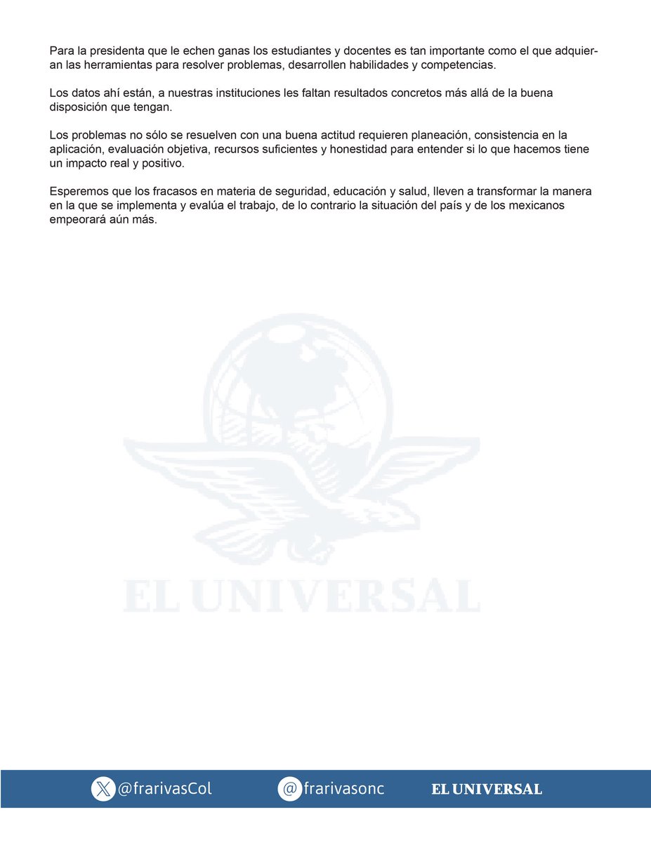 ObsNalCiudadano's tweet photo. “Echarle ganas” no sustituye una política pública. Los problemas de seguridad no se resuelven con servidores públicos haciendo más con menos, sino con instituciones que tengan recursos, evaluación y resultados medibles. @frarivasCoL @Univ_Opinion https://t.co/6kriOZ7yjQ https://t.co/zL5F6gwMQ9