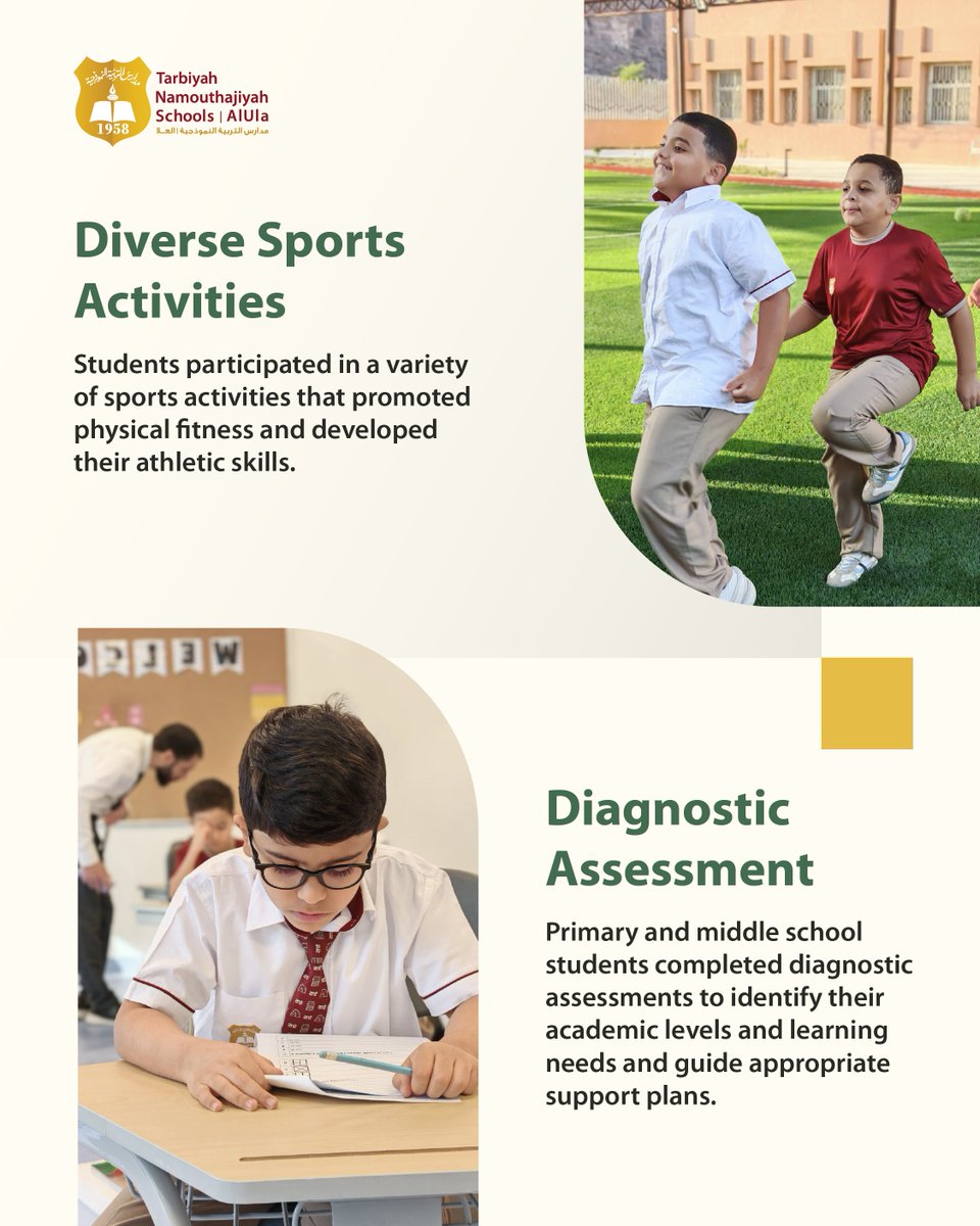Tns_alula's tweet photo. Highlights from our students’ first week at Tarbyh Namouthajiyah Schools AlUla.

 #TarbyhNamouthajiyahSchoolsAlUla #WeeklyNewsletter https://t.co/7aIGamX4IU