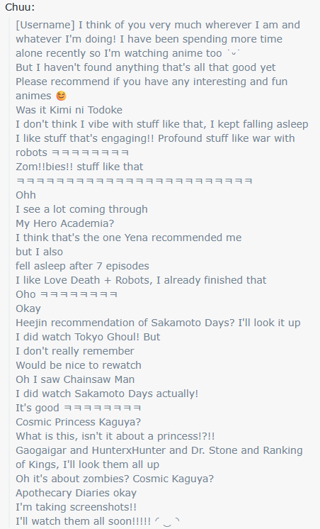 litell_johnn's tweet photo. Chat highlights: Chuu takes anime recommendations (260915)

Text links:
https://t.co/JuaSytwtFD https://t.co/CdpgW8kPit
