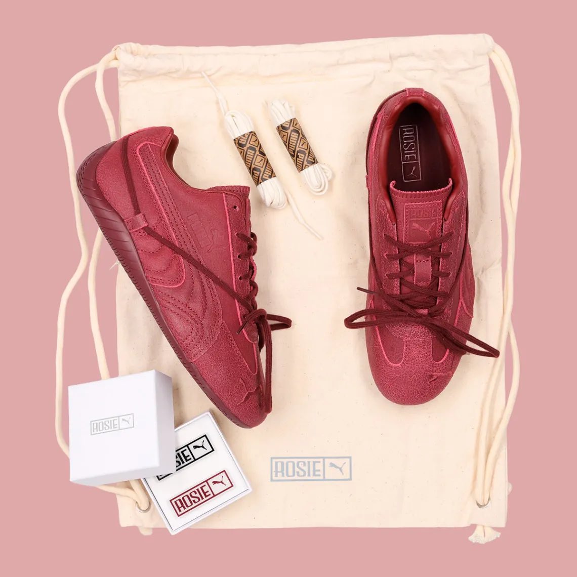 rosespics's tweet photo. ROSÉ X PUMA collaboration is gearing up to launch a new speedcat OG collection on october 8 featuring two new colors in brown and pink https://t.co/fpf6Qva0C1