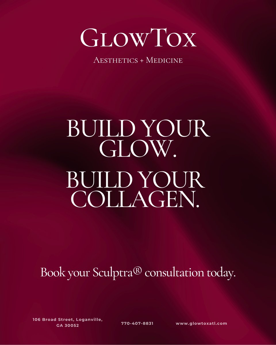 TanekaMyrelc's tweet photo. Your glow doesn’t have to come from adding more—it can come from building collagen. Sculptra® helps restore natural-looking volume, improve firmness, and enhance skin quality over time. Book your consultation today. https://t.co/JaCfb2c4yh