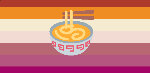 princehanasato's tweet photo. flag for lesbians who like ramen because i like ramen and im lesbian and i got bored https://t.co/7AxHuKbge5