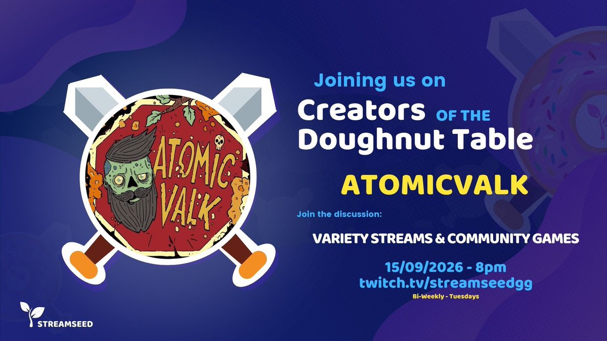 StreamseedGG's tweet photo. Did we almost forget to post for CotDT tonight? Absolutely not… we can blame timezones. 👀

Tonight is AtomicValk to take the hot seat.

Our most powerful duo of hostess @MoonchildGames and co-host @em3012ttv will talk about ‘Variety Streams & Community Games’.

Find the stream here:    
Twitch | StreamseedGG |  Tonight - 8pm
