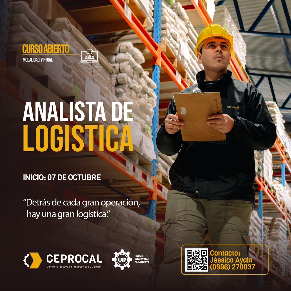 ceprocalpy's tweet photo. La gestión logística requiere personas preparadas para comprender y coordinar cada etapa de la operación.

Una formación orientada a profesionalizar la función y mejorar la gestión diaria.

📅 Inicio: 07 de octubre.

📲Más información: https://t.co/XiCc519Gh6 https://t.co/ADNfRcNvPF