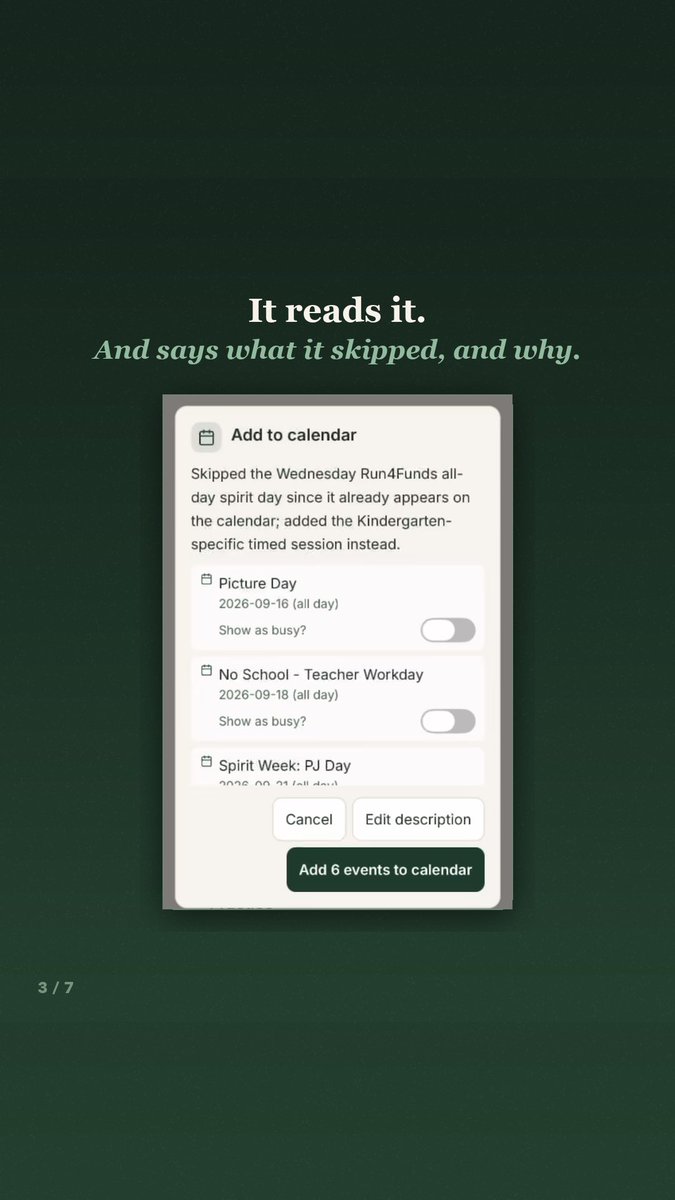getcivly's tweet photo. School email. Coach's text. TeamSnap link.
Six sources, none talking to each other.
Paste any of it into Civly. It reads it, puts it on one calendar both houses see, then tells you.
Pickup in 30 minutes. $79/yr. https://t.co/0ItPPlqoJv https://t.co/MBeXqct2Ql