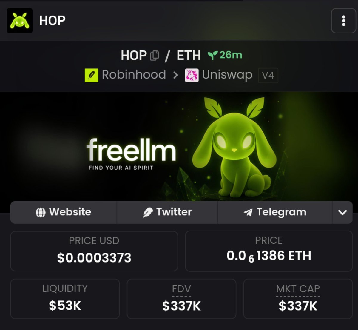 nbl_0x's tweet photo. 7X up from my call on $HOP https://t.co/cwJkuxQYvd