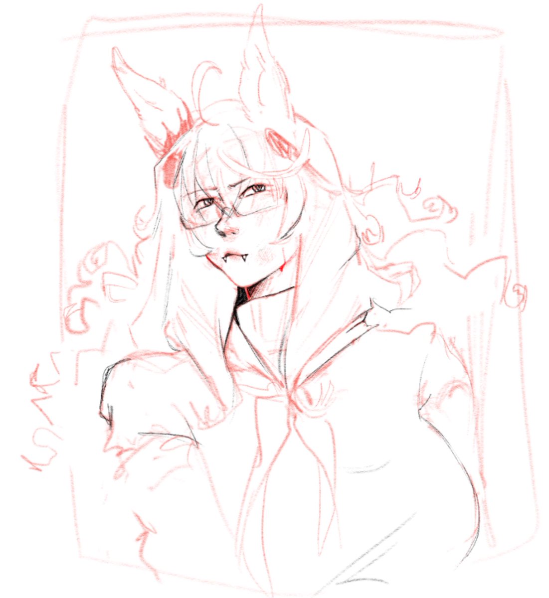 MiilkiiBunnii's tweet photo. Vampire! Hayahide sketches https://t.co/VbNEK6XImO