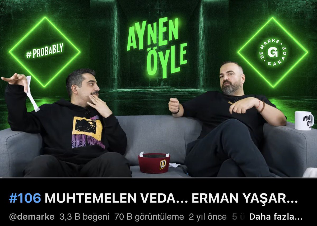 onlyfutboltayfa's tweet photo. Merhaba, Erman Yaşar ve Cihat Akbel 2023’te Aynen Öyle’nin 106. bölümüne “Muhtemelen Veda” deyip gerçekten veda etmişler. 3 yıl geçti, hâlâ yeni bölüm yok. Bu mağduriyet ne zaman giderilecek? Yeni sezon istiyoruz, azıcık ilgi. @demarkegarage @OguzhanKapilar https://t.co/EvfB4Vw2ZC
