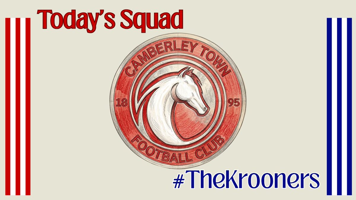 CamberleyTownFC's tweet photo. CAMBERLEY TOWN: Pullinger Baker Addai Dwyer Hoppitt (C) Kitching Barratt Jones King Neil-Gray Asiedu; SUBS: Rudall Pompei Redford Reeves Thompson https://t.co/VEKYVOB75X