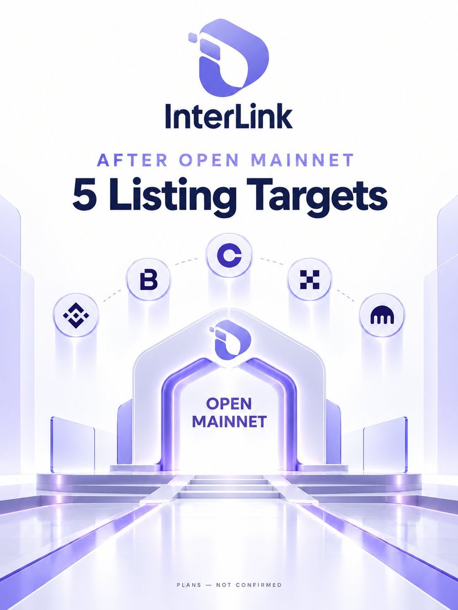RubiKYC's tweet photo. After Open Mainnet, $ITL could move closer to its planned listings on OKX, Binance, Coinbase, Bybit, and Upbit.

These are still part of the shared roadmap and listing targets, not official listing confirmations from the exchanges.

Open Mainnet could be the first door — and these five major exchanges could be the next chapter for $ITL.

Join now intarlink: https://t.co/uQS1xP0yZ4

Referral code: 53394

#InterLink #ITL #ITLG
