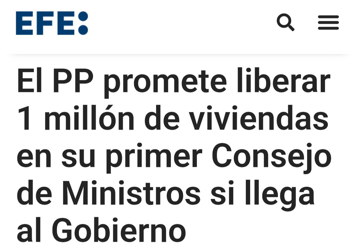 BenderOfuscado's tweet photo. El PP reconoce que podría liberar 1 millón de viviendas mañana mismo, pero prefiere retenerlas porque ganar las elecciones es más importante que la vida de los españoles. https://t.co/FRfi2kcPS6