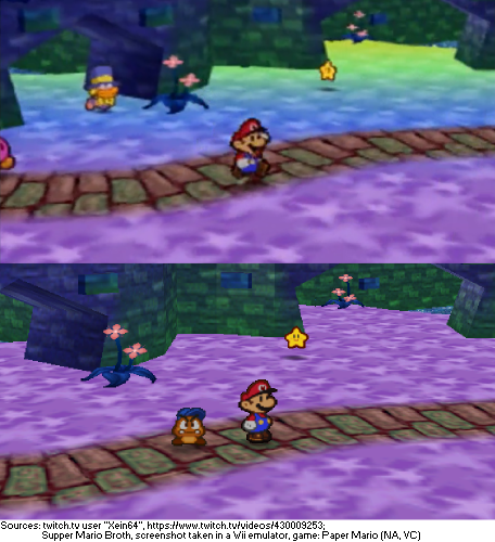 MarioBrothBlog's tweet photo. @marlonboer In Star Haven! Above is the original hardware, below is the Wii Virtual Console version which does not emulate it properly. Thank you very much for your inquiry! https://t.co/8DHgcEwZoc