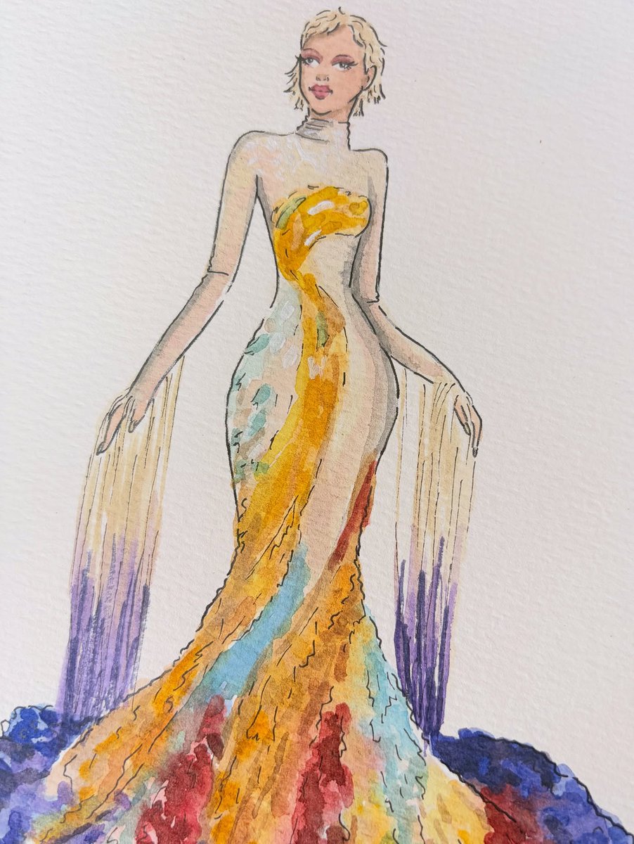 97_belmonte's tweet photo. Emma Chamberlain in a Mugler gown inspired by the maison’s 1997 La Chimère ensemble. https://t.co/0Zx5iz2SmL
