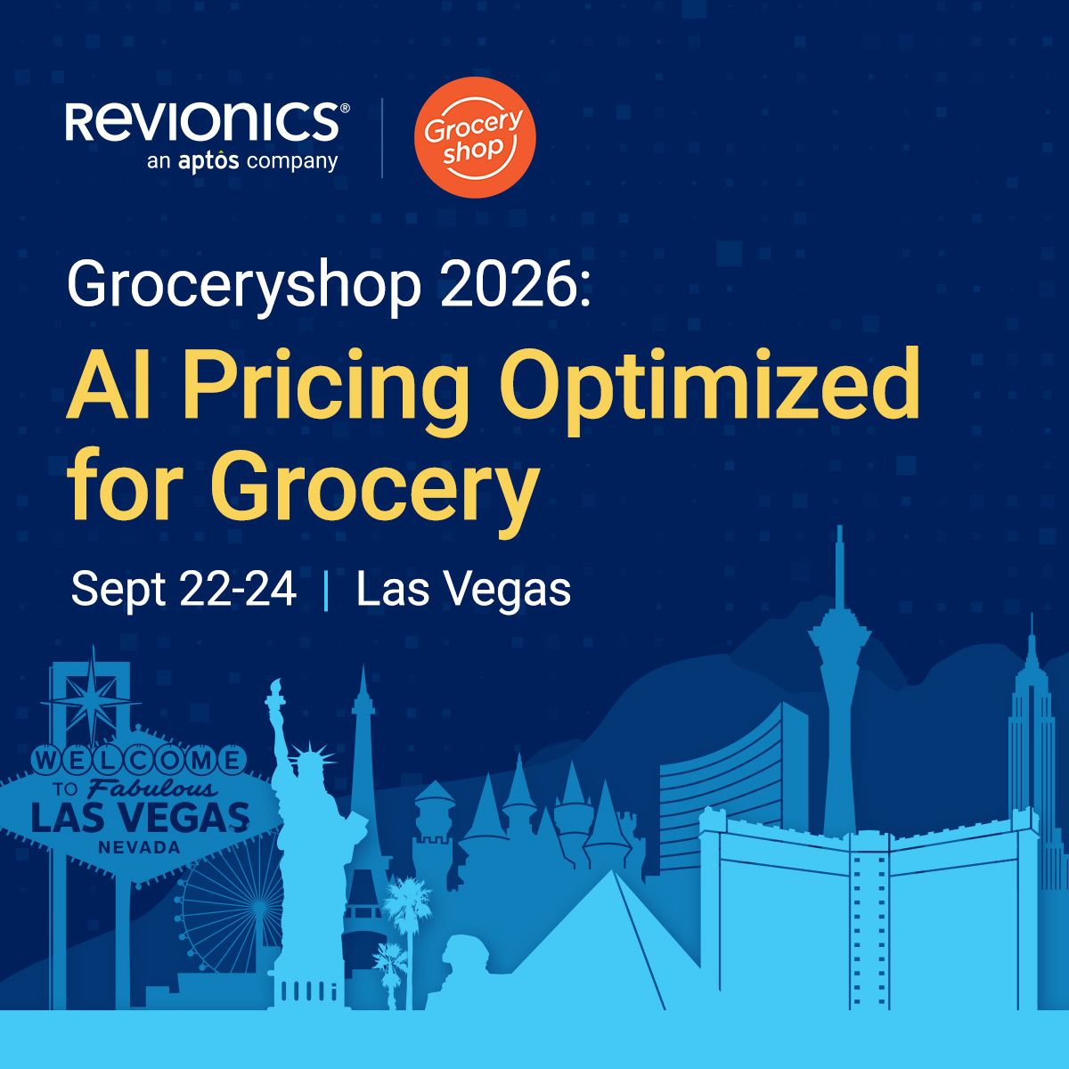 Revionics's tweet photo. Groceryshop kicks off 1 week from today. Still planning your agenda?

Schedule a conversation that could redefine your pricing strategy. Our team will be on-site, discussing the latest trends in AI pricing and sharing insights from the market.

Book a 1:1: https://t.co/VwyYxRMTUt https://t.co/b1uhMTkBvN