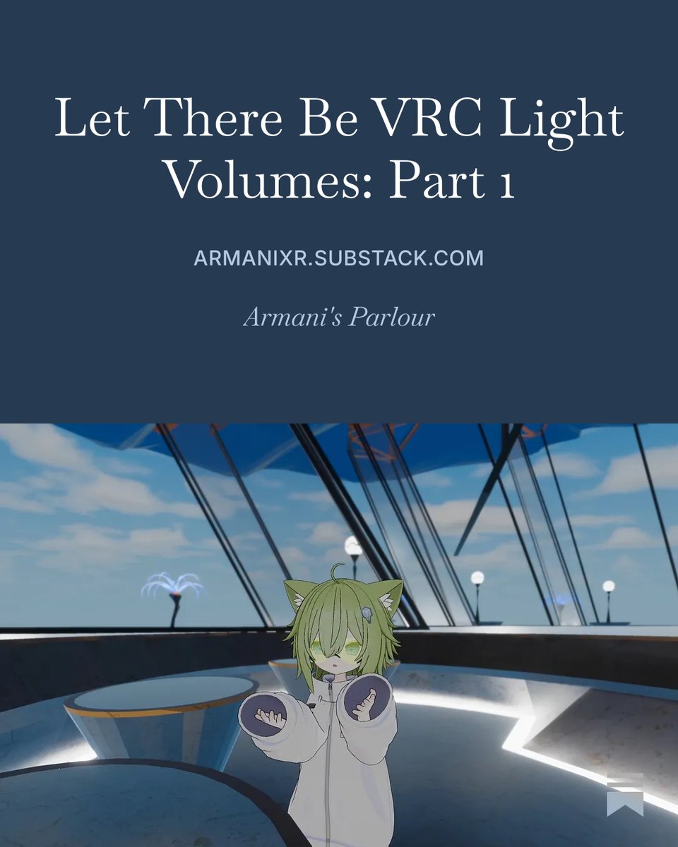ArmanisParlour's tweet photo. For this interview series, ArmaniXR meets with @RED_SIM  to hear more about how he created VRC Light Volumes and so much more for worlds in social VR! You can learn more about his journey below. #VRChat #computeshaders #socialVR #gamedev 💙💛 : 

https://t.co/x8ZXPRcvAE https://t.co/zWXVi8QU4p