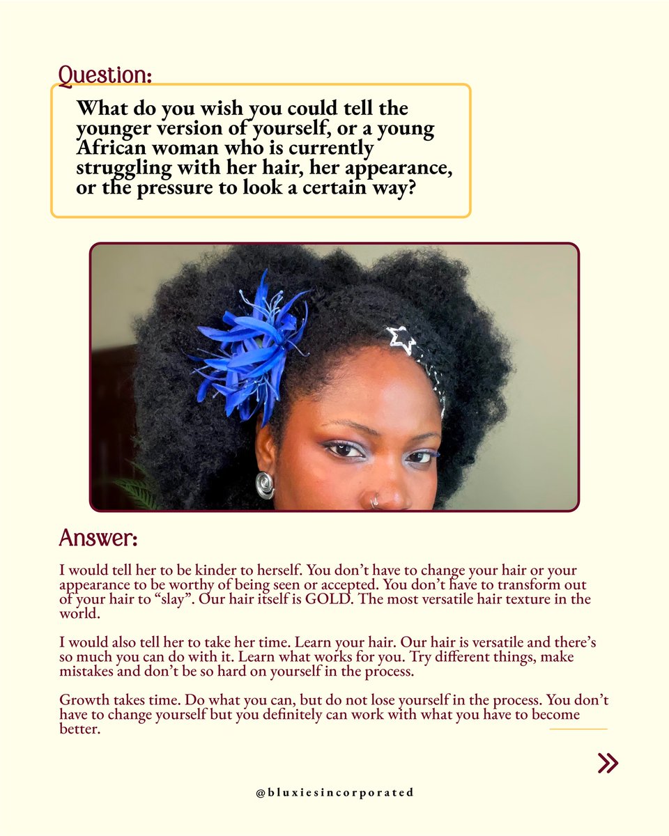 BluxiesInc's tweet photo. Because holistic empowerment also means being able to see, understand and embrace yourself beyond the standards the world places on you.
Read the full interview. 🩷 https://t.co/vn4mHAzo90