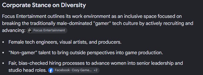 tokyosdaughter's tweet photo. Focus Entertainment's message is ideological policing from Karen views

Just as The Coalition behaves, when a Western AAA game studio prioritizes inclusion over players-first, it is a signal that the studio has betrayed gamers to pursue ideological corruption:

- Remade A Plague Tale game to lecture gamers with Karen-first ideologies

- Ideological hiring

- Shifts the studio's message from Karen views to corporate escalation threats

Gamers, we are dealing with an anti-chud-first studio