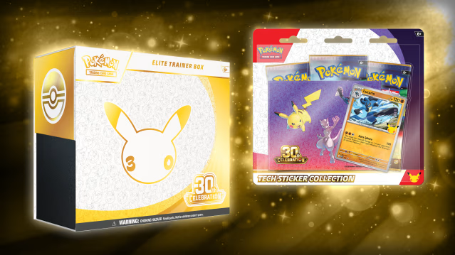 Linkdservices's tweet photo. 🎯 TARGET 30TH CELEBRATION DROP TONIGHT #AD 

Pokémon TCG: 30th Celebration will likely be restocking online at target tonight!

⏰ Time: 12:00 AM PT / 3:00 AM ET
⬇️ 30th Celebration Product & Links Below 

🔔Elite Trainer Box - $69.99
🔗 https://t.co/ojicNgRLZS
🔔 Poster Collection - $19.99
🔗 https://t.co/Dyy5AM0Ham
🔔 Tech Sticker Collection - $19.99
🔗 https://t.co/kM3ye6oNrt
🔔Greninja Ex Box - $29.99
🔗 https://t.co/mNLQstJiWu
🔔 Sylveon Ex Box - $29.99
 🔗https://t.co/X8RJdiMjZn
🔔30th Celebration Tin - $29.99
🔗 https://t.co/f1rfu70WXf
🔔 Knock Out Collection - $11.99
 🔗https://t.co/P8fsiIJgNd
 🔔 Booster Bundle - $29.99
🔗 https://t.co/cVOs84MT6Q
🔔 30th Celebration Mini Tin - $9.99
 🔗https://t.co/OsZVn7nd1m
🔔 Battle Deck Umbreon - $19.99
🔗 https://t.co/iaDS26hcRO
🔔 Battle Deck Espeon - $19.99
 🔗https://t.co/L7QA3CEysN

#PokemonTCG #Pokemon30th #TargetRestock #Target