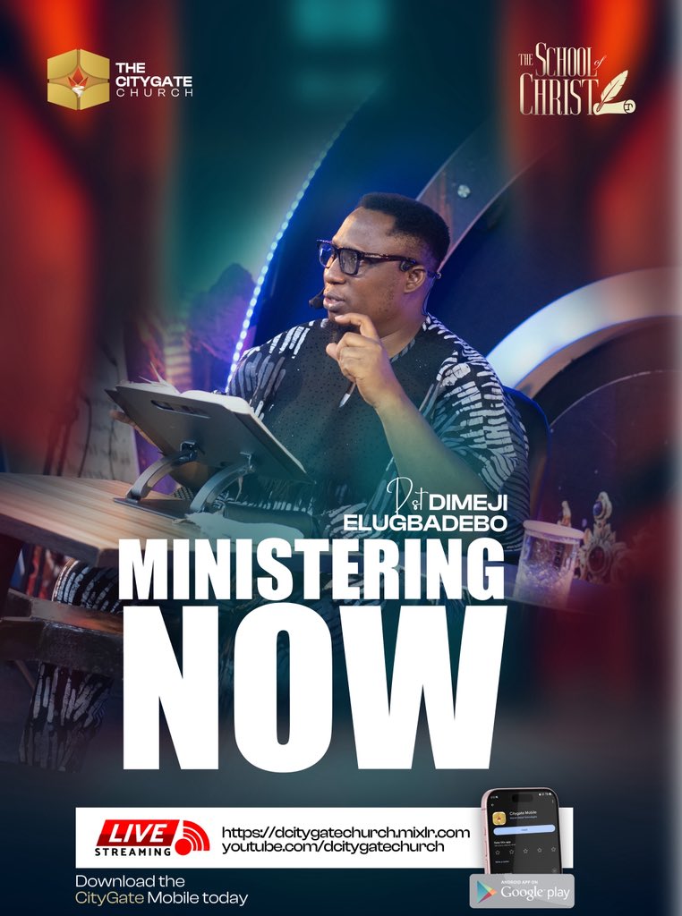 dcitygatechurch's tweet photo. NOW MINISTERING

Connect to the ministration of the Word of God through His servant Pastor Dimeji Elugbadebo

 Can’t join in person? Stay connected online:

🎥 : https://t.co/LbysVUipRu 

🎧:  https://t.co/Sh3SKfaj3b or https://t.co/r9RKhe0jbX

#TheCityGateChurch
#TCGCFamily https://t.co/8j5SbXw4yo