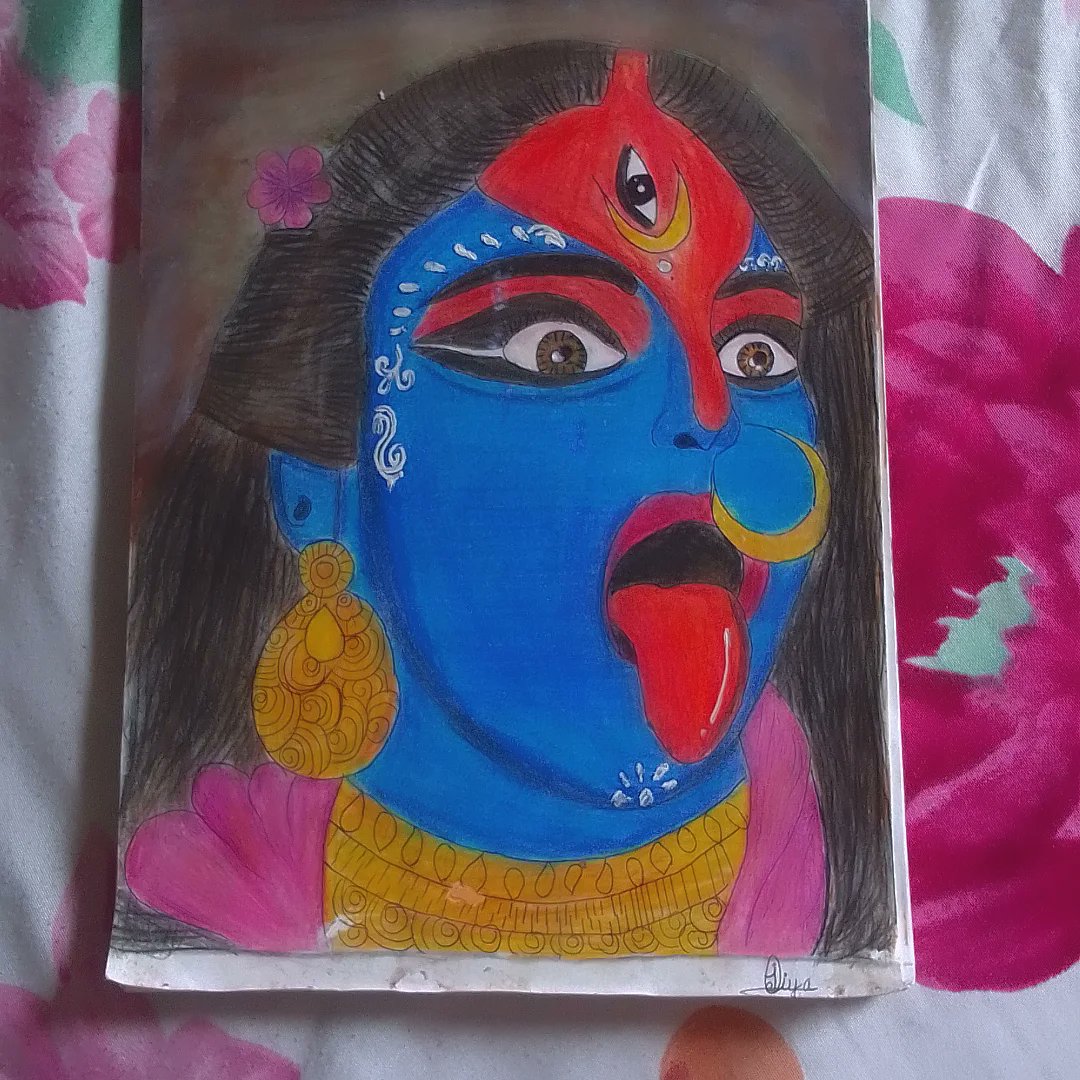 Gabriel5suck's tweet photo. Maa Kali drawing with pencil sketch https://t.co/kmVI91uNDW