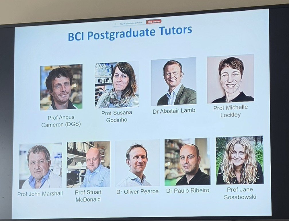 LambAlastair's tweet photo. Great to welcome class of 2026 PhD students to @QMBCI ! 

#CuttingEdgeScience 🔬🧬
#CancerBiology 🦀🎗

Intro lecture from Paulo Ribeiro:
"Its not just about the science"
"Celebrate your successes &amp; enjoy yourselves"

Such a place to study &amp; learn &amp; change future of #CancerCare https://t.co/zcsrcstKxf